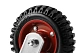 PS 160 - Литое колесо с протект. резиной 160 мм (шарикоподш., поворот. площадка, мет. обод)