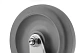 340125Sb - Аппаратное колесо из термопласт.рез. 125 мм(пов.площ,тормоз,серое,полипр.обод,дв.шарикоп)